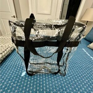 Clear Tote Bag with Black Straps